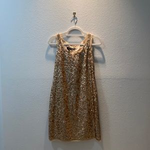 Gold sequence dress